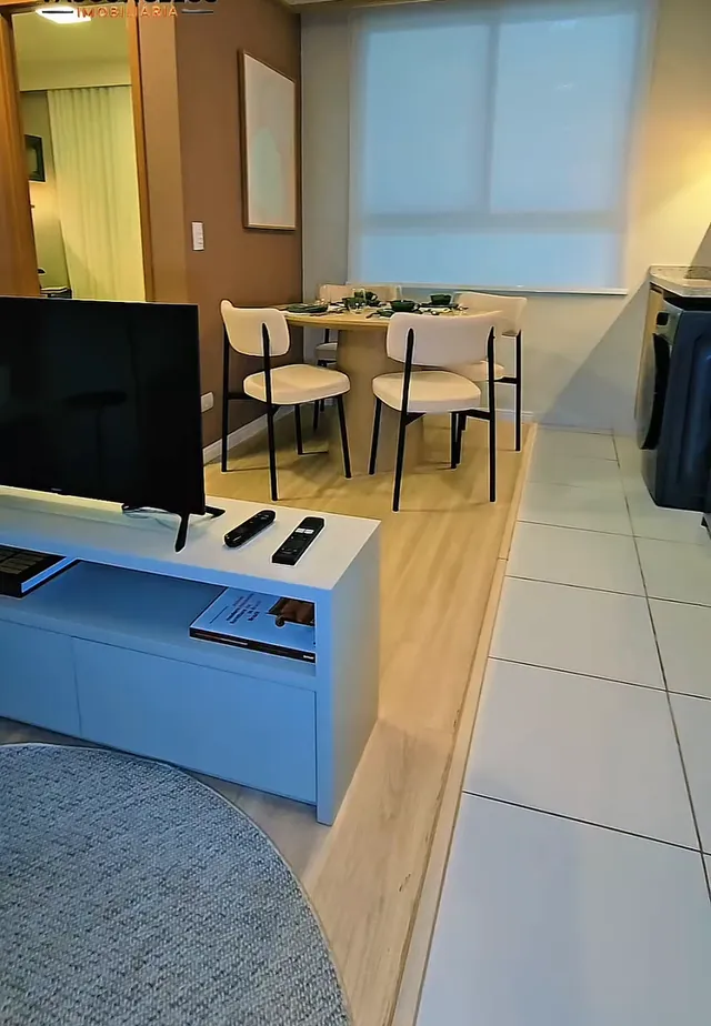Sala de jantar de apartamento decorado